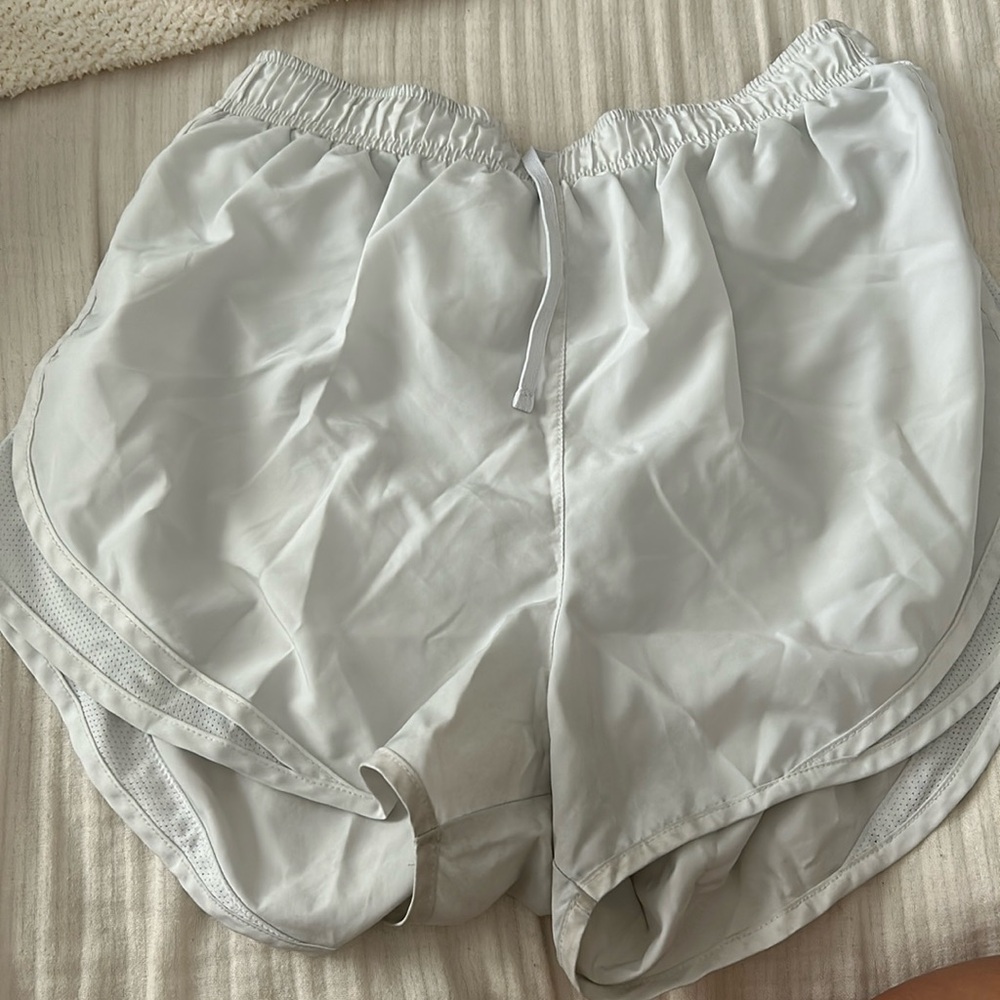 White Nike Tempo Running Shorts